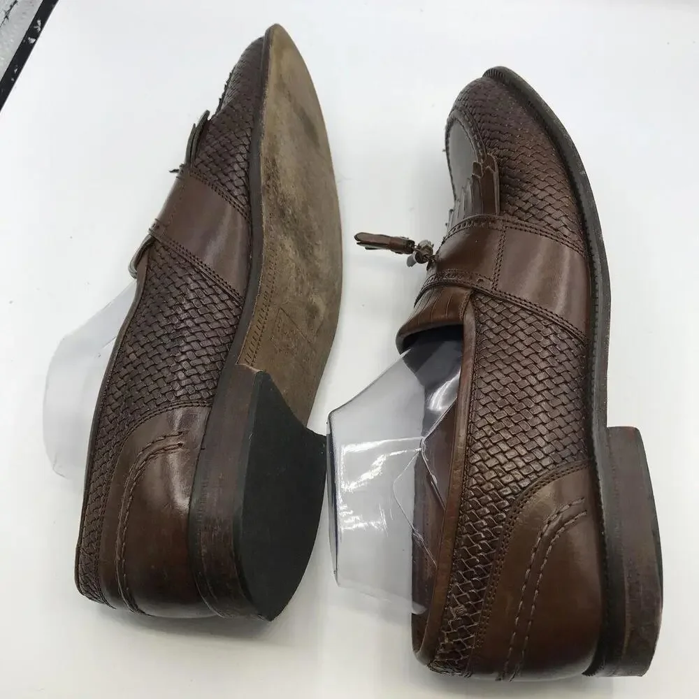 Bostonian Florentine Italy Italian Leather Weave 10 M Casual Loafer Shoes 27792 - Picture 6 of 10